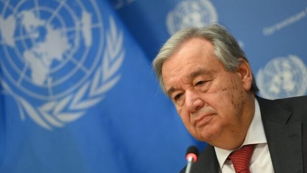 United Nations Secretary-General Antonio Guterres at UN Headquarters in New York City, on February 4, 2020. (Angela Weiss / AFP)