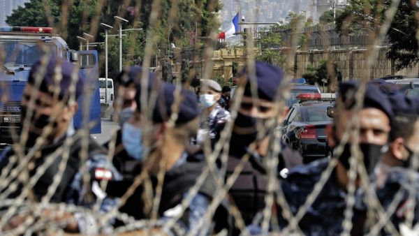 The protest comes amid anger in the Islamic world over French President Emmanuel Macron's defence earlier this month of the right to publish cartoons of the Prophet Mohammed. JOSEPH EID / AFP