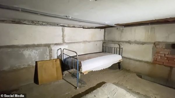 A shocking video shows the grim basement where a boy, seven, was held hostage by a suspected paedophile for 52 days. (Social Media)