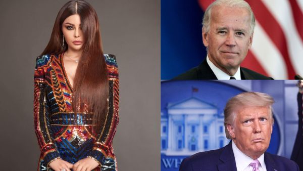 هيفاء وهبي تحقق أول هدف في مرمى الرئيس الأمريكي ترامب والمرشح للرئاسة بايدن!
