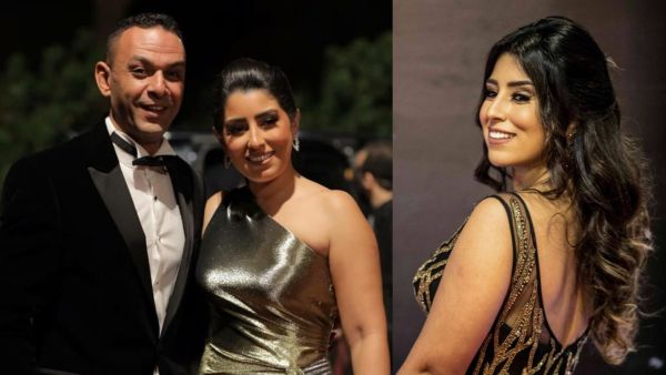 آيتن عامر تتلقى قبلة فرنسية من زوجها في عيد ميلادها..شاهد!