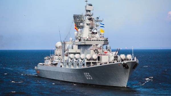 A line of modern russian military naval battleships warships in the row, northern fleet and baltic sea fleet in the open sea. (Shutterstock/ File Photo) A line of modern russian military naval battleships warships in the row, northern fleet and baltic sea fleet in the open sea. (Shutterstock/ File Photo)