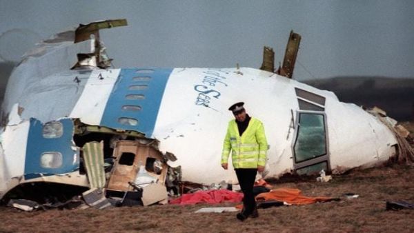 Wreckage of the 747 Pan Am jet that exploded and crashed over Lockerbie, Scotland, in 1988. Picture: AFP