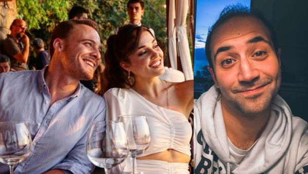 Cuties Hande Erçel and Kerem Bürsin Surprise Co-Star Sarp Bozkurt for Welcoming His First Child 'Uzay' (Video)
