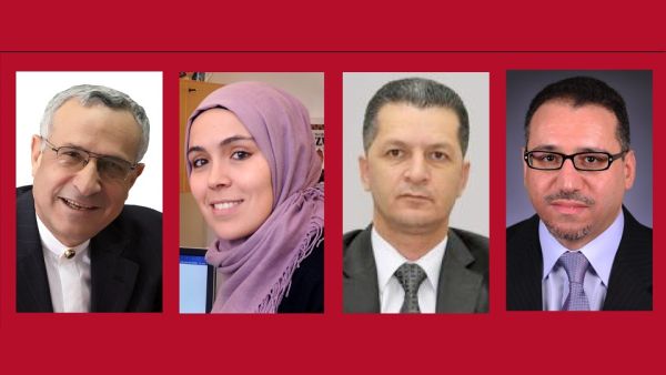 البروفسور كامل العجلوني، الدكتورة سوزان عوض، البروفسور يوسف خضر والبروفسور ليث أبو رداد دراسة لوايل كورنيل للطب قطر تتوقع تزايداً مطرداً في أعداد مرضى السكري في الأردن طوال العقود الثلاثة المقبلة
