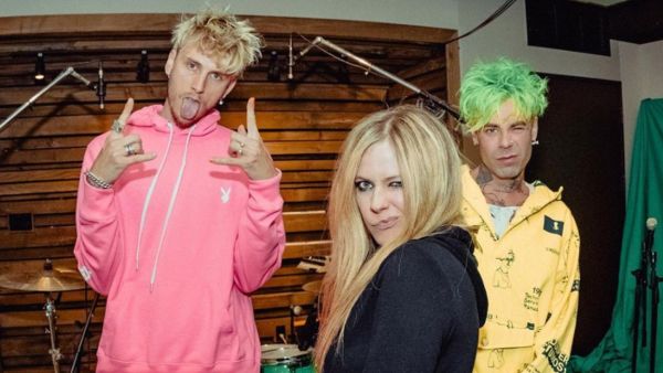 Avril Lavigne is teasing a collaboration with singer and rapper Machine Gun Kelly.