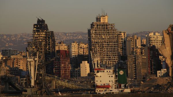 Beirut destruction caused by port of Beirut explosion, August 5,2020: Beirut Downtown (Shutterstock)