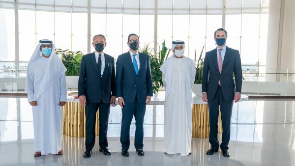 During the event H.E. Obaid Humaid Al Tayer meets with US Treasury Secretary Steven Mnuchin