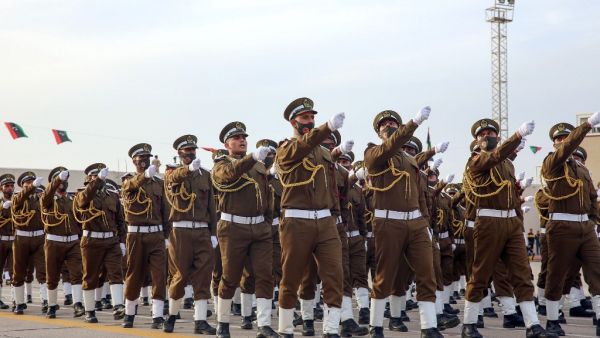 Libyan cadets attend a graduation ceremony for new batches of students from the Military College in the Libyan capital Tripoli, on December 26, 2020. Turkey's Defence Minister Hulusi Akar made a surprise trip to Libya today, two days after strongman Khalifa Haftar urged his fighters to drive out Turkish forces from the oil-rich country. AFP