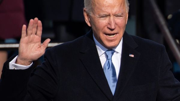 US President Joe Biden is sworn in as the 46th US President on January 20, 2021, at the US Capitol in Washington, DC. SAUL LOEB / POOL / AFP