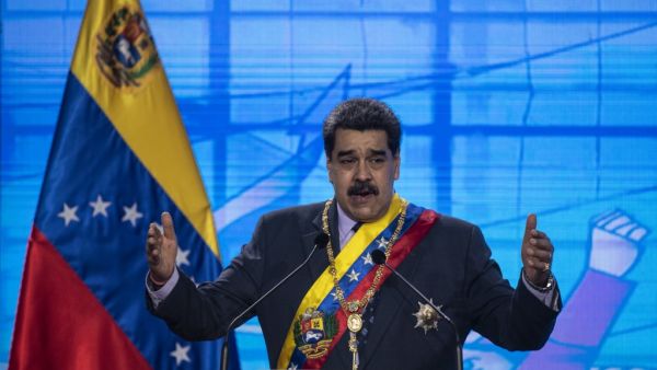 Venezuelan President Nicolas Maduro delivers a speech during the opening ceremony of the judicial year at the Supreme Court of Justice in Caracas, on January 22, 2021. Yuri CORTEZ / AFP
