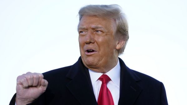 In this file photo former US President Donald Trump speaks before boarding Air Force One at Joint Base Andrews in Maryland on January 20, 2021. Republican lawmakers demonstrated on January 24, 2021 that Democrats will have a fight on their hands to convict Donald Trump when the Senate next month opens its first-ever impeachment trial of a former president. Speaker Nancy Pelosi is expected on Monday to send senators a single article of impeachment passed in the House of Representatives that blames Trump for 