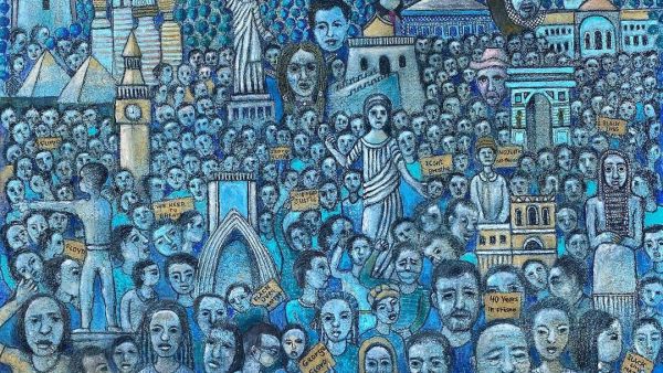 Highlights from artist Nabil Anani’s ‘In Pursuit of Utopia’ at Dubai’s Zawyeh Gallery. (Instagram)