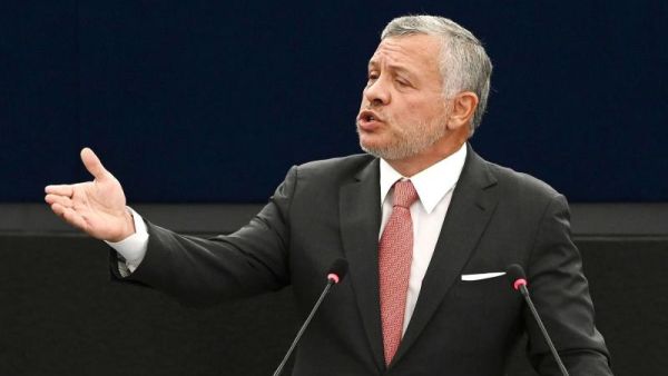 Warning. A file picture shows Jordanian King Abdullah II deliver a speech at the European Parliament, last January, in Strasbourg, France. (AFP)