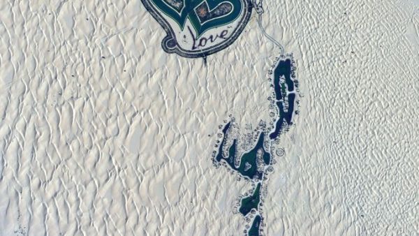 KhalifaSat has captured a stunning image of the lake. (Twitter)