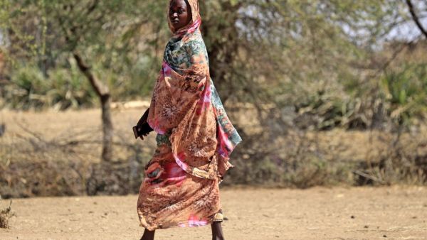 A picture shows the South Darfur village of Hamada, north of the region's capital town Nyala on February 3, 2021, as residents return to the village. Darfuris who have long been displaced are returning to their villages after the October peace deal between Sudan's transitional government and rebel groups. ASHRAF SHAZLY / AFP