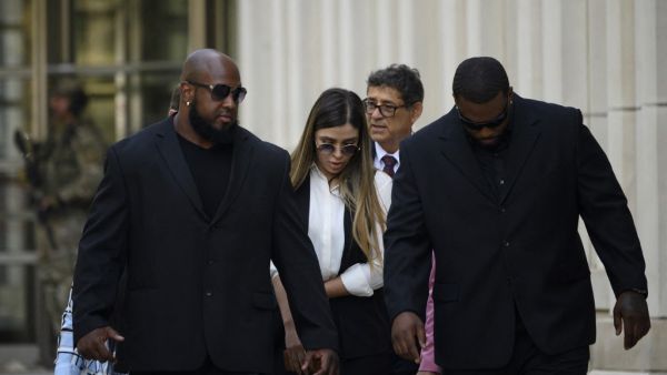 Emma Coronel Aispuro, 31, faces charges of conspiracy to traffick cocaine, methamphetamine, heroin and marijuana for importation into the United States, it said.  Johannes EISELE / AFP