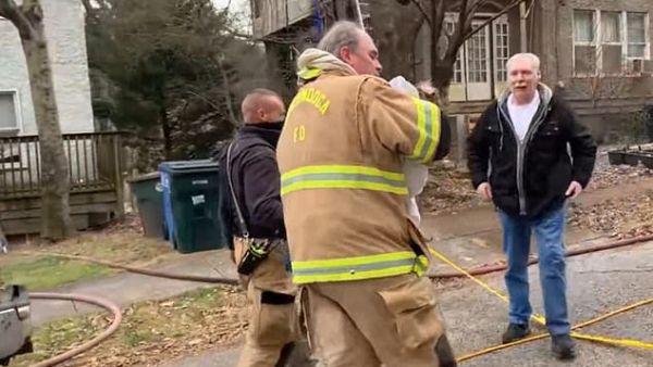 It was after that search that the dog was revived and reunited with their owner. (Chattanooga Fire Department)