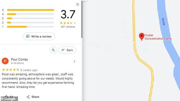 Yodok has a total of 441 reviews with an average rating of 3.7 on the search engine, with many praising the camp's discipline and 'weight loss programme'. (Google)