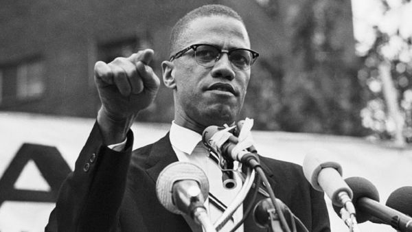Black and white photo for US Civil Rights activist Malcolm X. (Twitter)