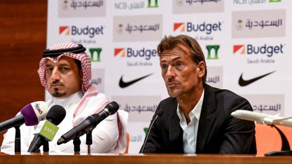 Herve Renard and Saudi Arabia's national team will be one of the few to get back to 2022 World Cup qualification action in March. (Photo: AFP)
