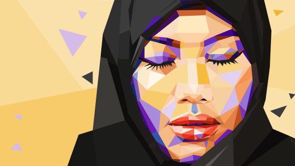 Illustration of a muslim woman with closed eyes in facets style (Shutterstock) Illustration of a muslim woman with closed eyes in facets style (Shutterstock)