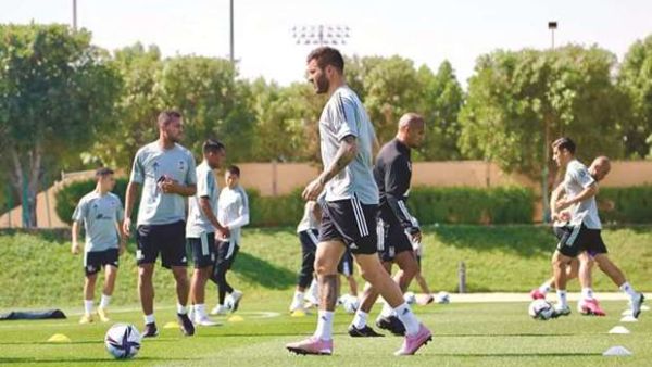 Mexico’s Tigres UANL pictured during a training session in Doha yesterday. (Photo: Gulf Times)
