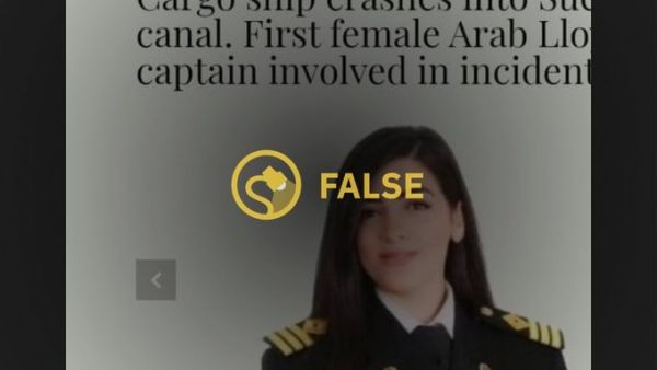 No, Marwa Elselehdar Is Not Captain of Stuck Suez Canal Ship 