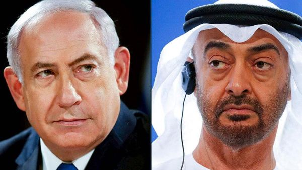 Israeli Prime Minister Benjamin Netanyahu in Jerusalem and Abu Dhabi's Crown Prince Mohammed bin Zayed. (PHOTO/AFP) Benjamin Netanyahu to visit UAE after the Israeli elections