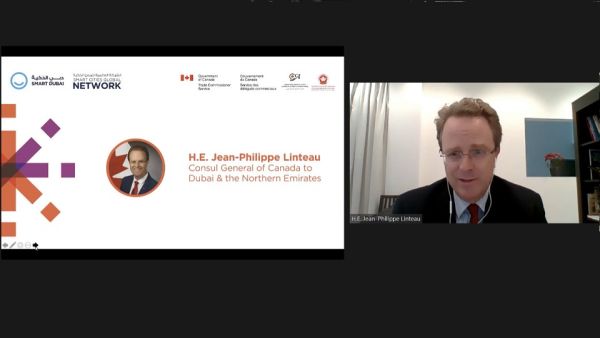 H.E. Jean-Philippe Linteau, Consul General of Canada in Dubai and the Northern Emirates Connected Communities: Smart Cities Global Network Webinar Gathers Experts from Dubai and Canada