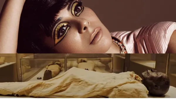 Mona Zaki Leads the Stars in 'Pharaohs' Golden Parade' to Transfer 22 Royal Mummies (Video)  موكب نقل المومياوات 