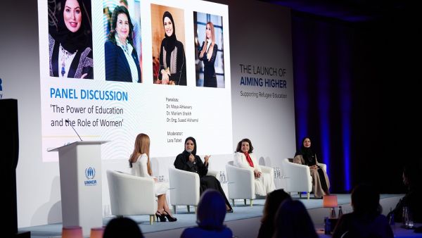 During the event UNHCR Launches the “Aiming Higher” Education Fundraising Platform on International Women’s Day in the Uae