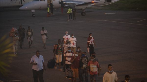 People evacuated from the city of Palma