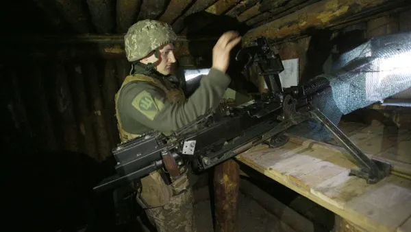 Serviceman on the Ukrainian border