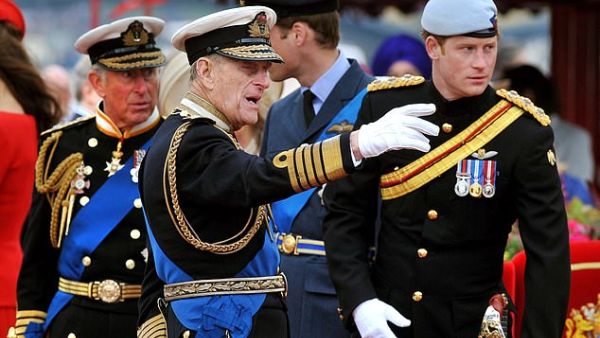 No uniform for Prince Harry at the funeral.