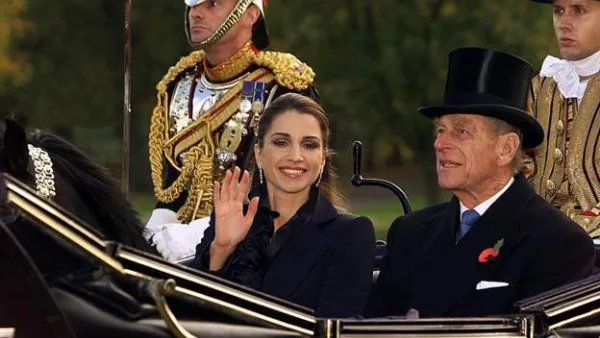 الملكة رانيا مع الأمير فيليب