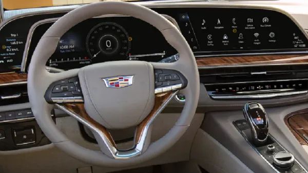 The 2021 Escalade Industry-first Curved OLED Display Puts Drivers At The Heart Of The Legendary SUV