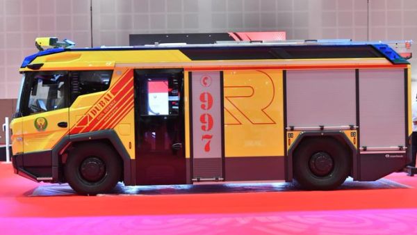 Dubai Civil Defence authorities unveiled the world’s first electric firefighting truck