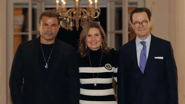 French Ambassador in Egypt Hosts Amr Diab and Youssra in What He Called 'An Evening of Music and Culture'