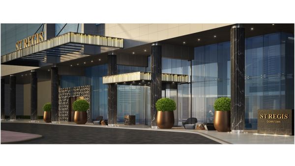 The St. Regis Downtown Dubai - Exterior Rendering. Marriott International Set To Expand Its Luxury Portfolio In The United Arab Emirates With The Signing Of The St. Regis Downtown Dubai