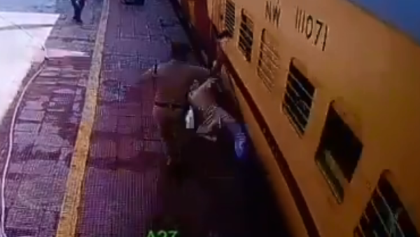 Elderly man's life saved of moving train