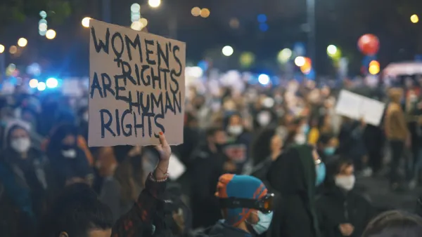 Protest against Poland's abortion laws.