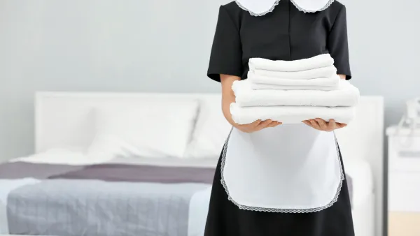 domestic worker in uniform