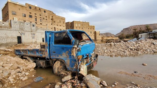 flood disaster caused huge damages in the Tarim District in Hadramout