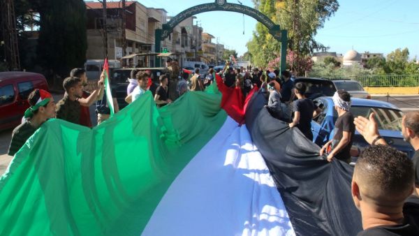 Rallies in support of the Palestinians at Lebanon's southern border.