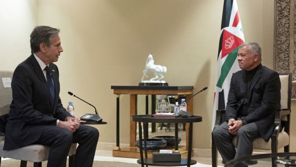 King Abdullah received US secretary of state.