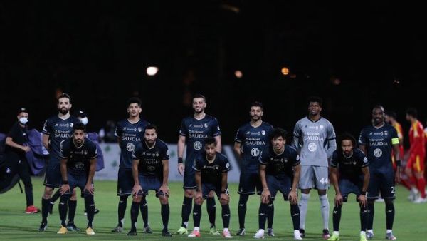 Al-Ahli, above, and Al-Hilal meet tomorrow night at the Prince Faisal bin Fahad stadium in Riyadh with spectators present for the first time in many months. (Photo: @ALAHLI_FC)