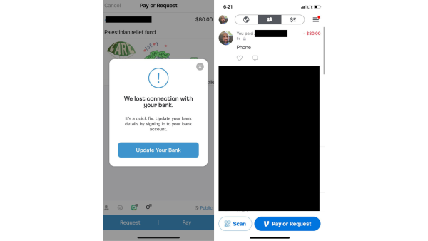 Is Venmo Blocking Donations for the Palestinian Relief Fund?