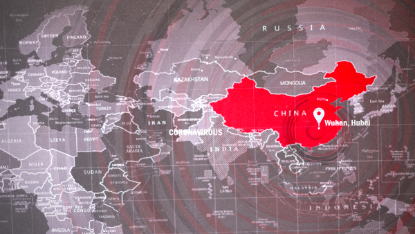China Wuhan on the map