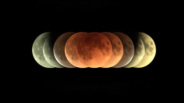Time series of total Lunar eclipse 